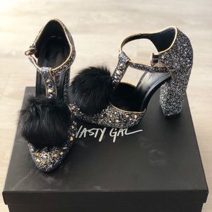 Nasty Gal Glitter Heels